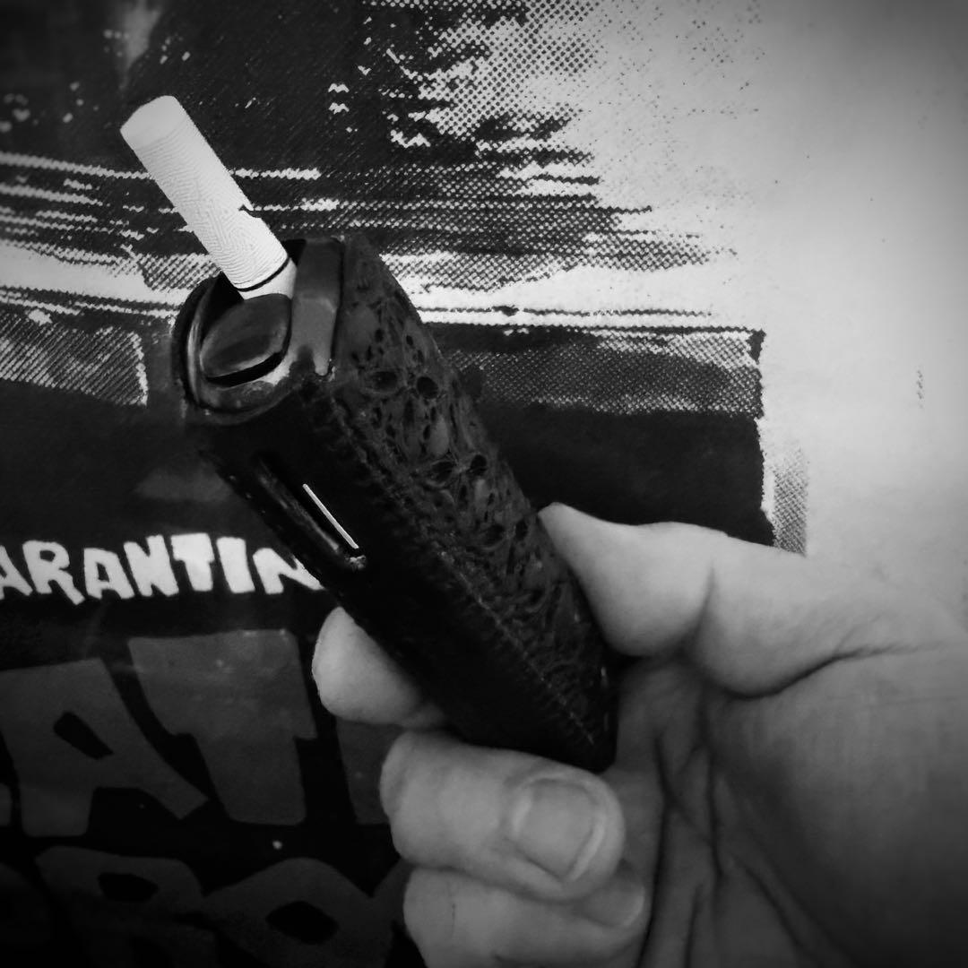 青木様【PloomAURA】プルームオーラ 本革製カバー　ナスカン付き　黒色