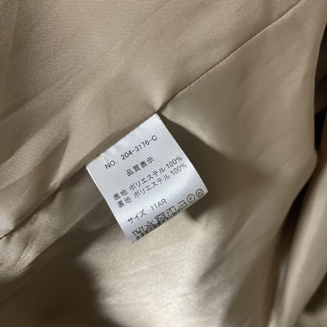 元町ゼラール　ベージュ ロングコート フード付　美品2way ライナー付撥水　春