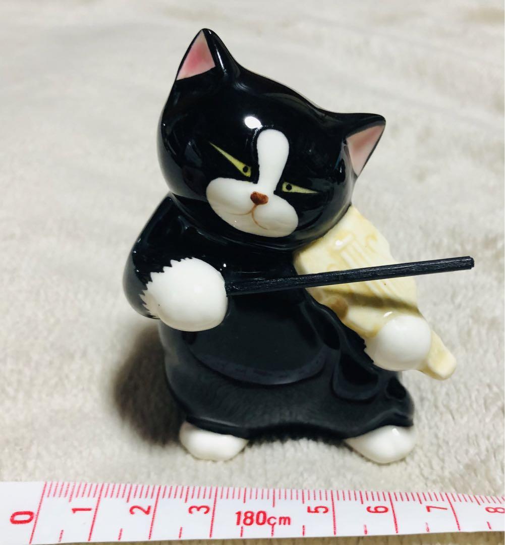 セブンコーポレーション 黒猫楽団 オーケストラ 猫 陶器 置物
