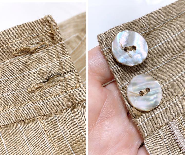 日本最大級 Max Mara シルク混リネンパンツ Lサイズ相当 難あり品 パンツ