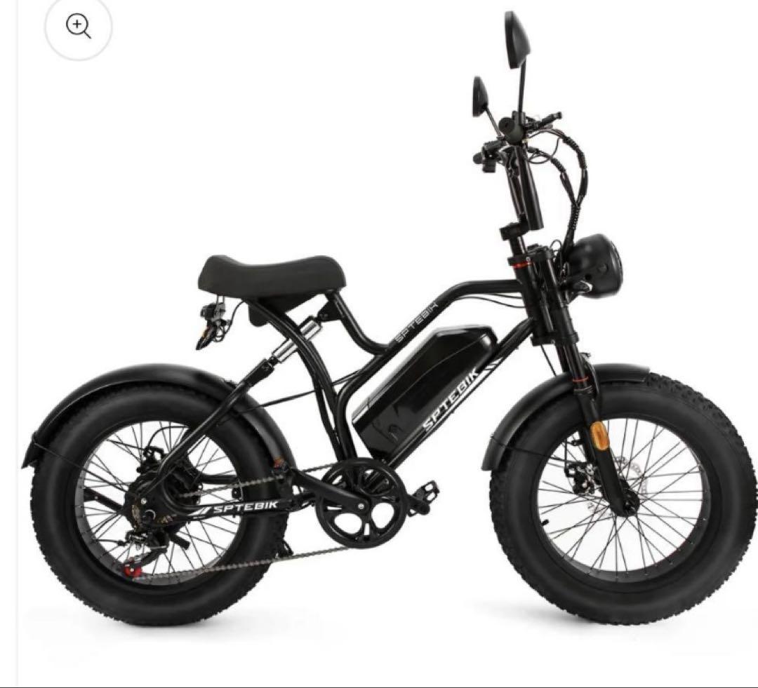 ツーリング バイク 自転車街の黒騎士0034 500W静音+7段変速100km