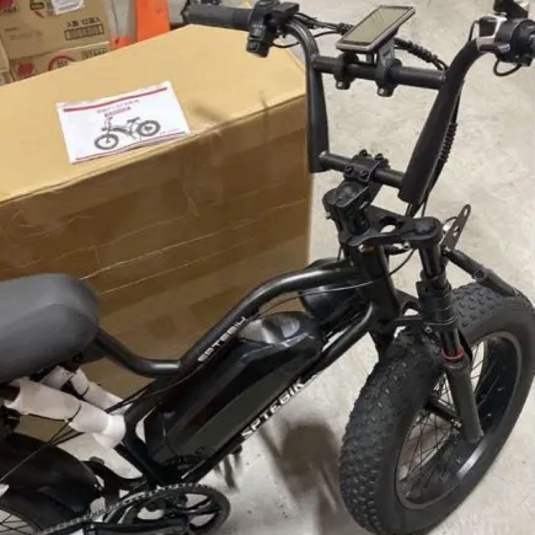 ツーリング バイク 自転車街の黒騎士0034 500W静音+7段変速100km