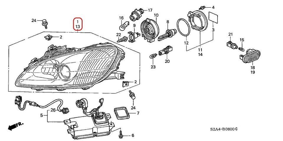 ホンダ 純正 S2000 ヘッドライト 左右セット H-723 - メルカリ