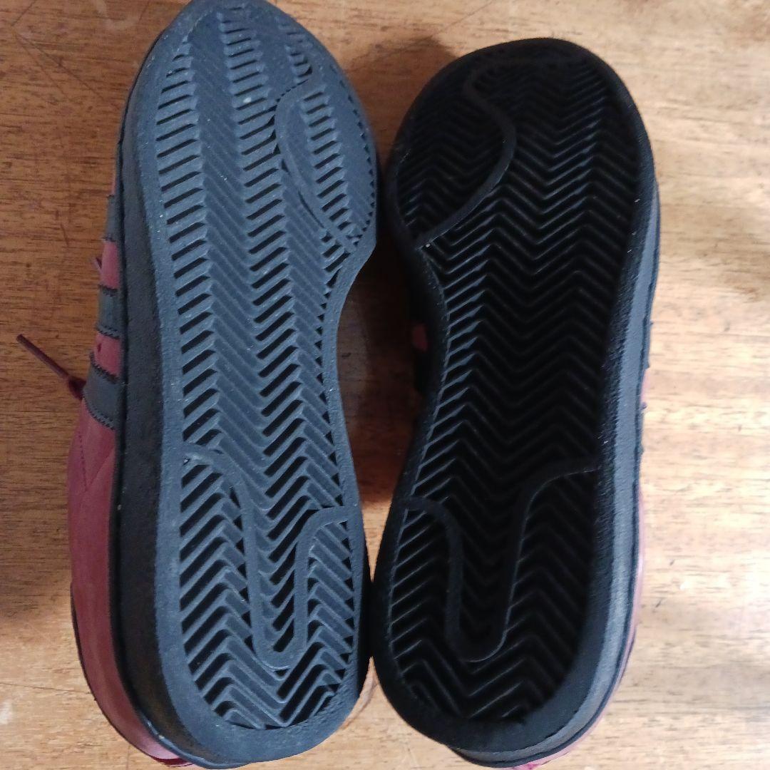 adidas スーパースター スニーカー 日本サイズ 25.5cm 赤黒 中古