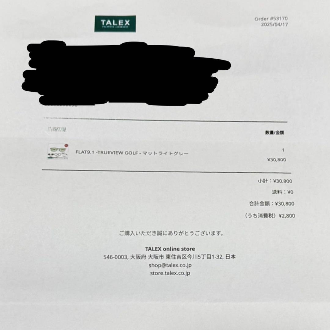 TALEX❣️GOLFサングラス 数量限定品 グレー 未使用品
