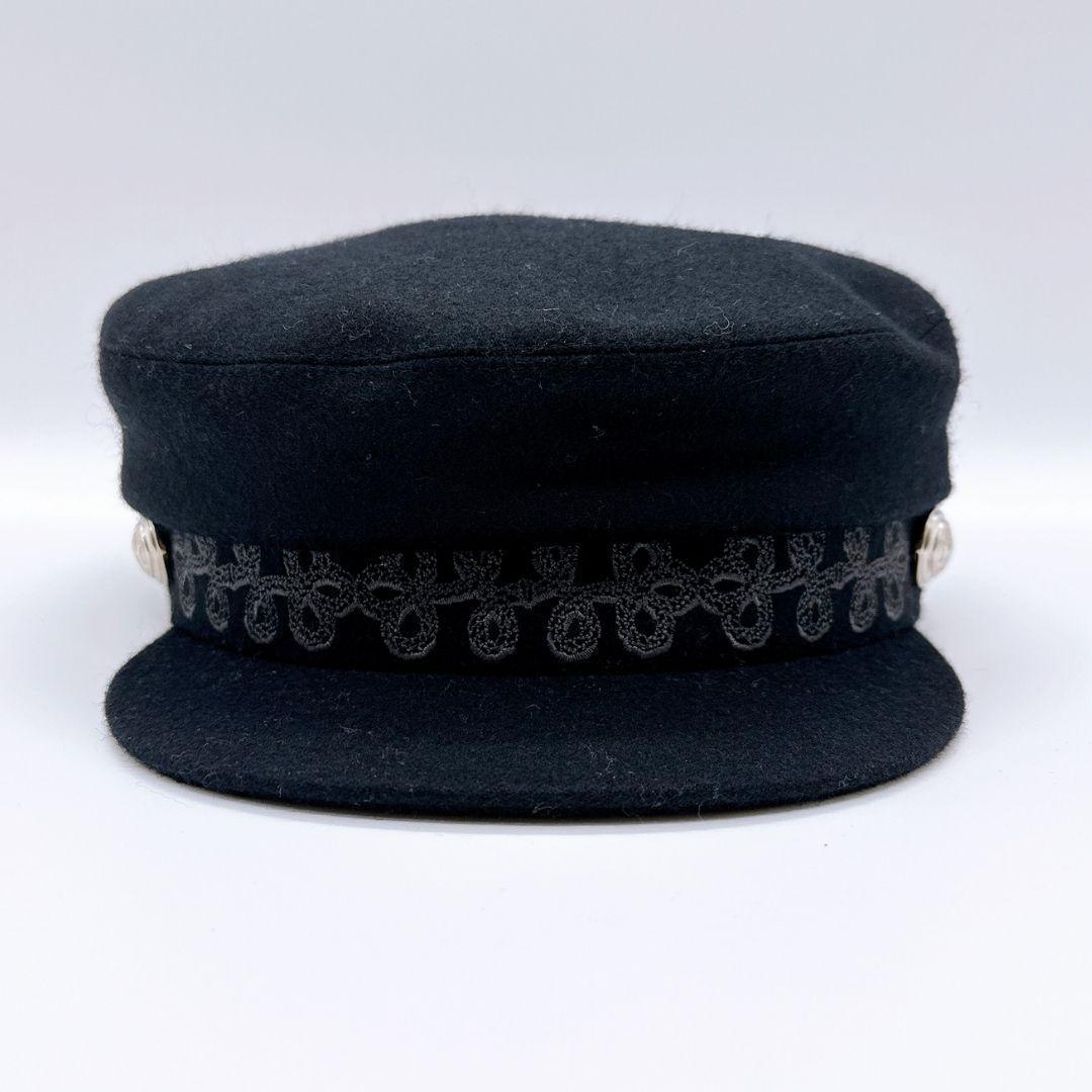 HERMES エルメス ウール カブール キャスケット サイズ58 ブラック