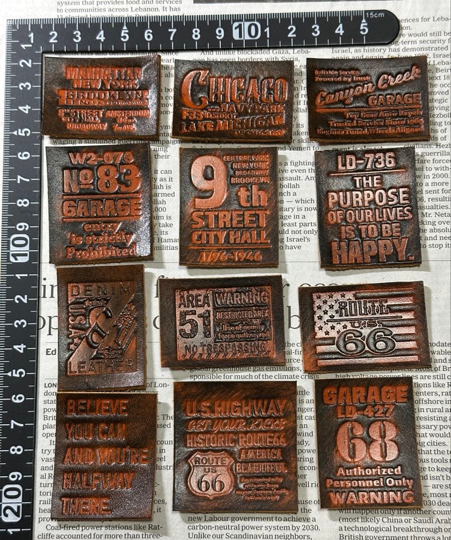 No.651 染色タグ 革タグ 刻印タグ ハンドメイド No.651 染色タグ 革タグ 刻印タグ ハンドメイド