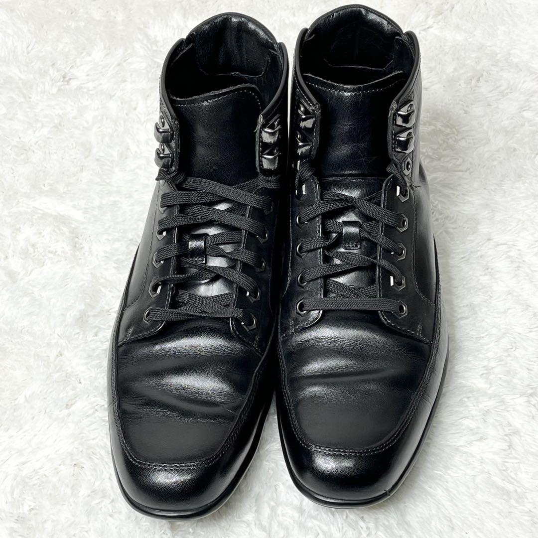 コールハーン×NIKEAIR コラボ　ブラックレザー ハイカットブーツ 26cm