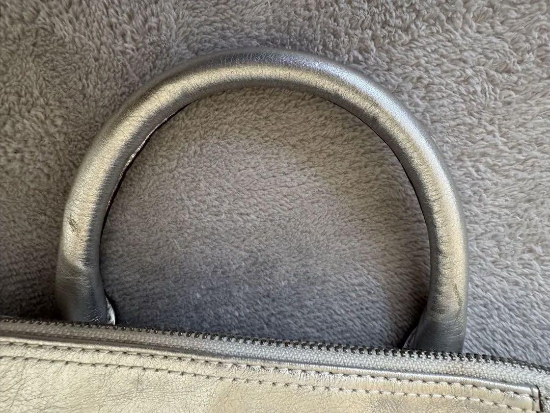 Coach シルバーショルダーバッグ　美品