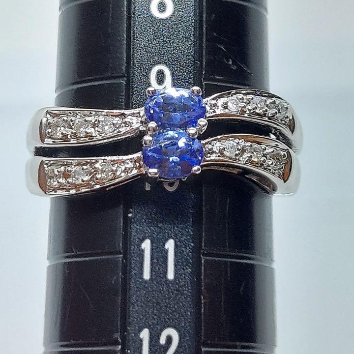 お値下げ不可 リング K18WG 神楽坂宝石 3jpAe-m32948426242 タンザナイト ダイヤ 超歓迎特価