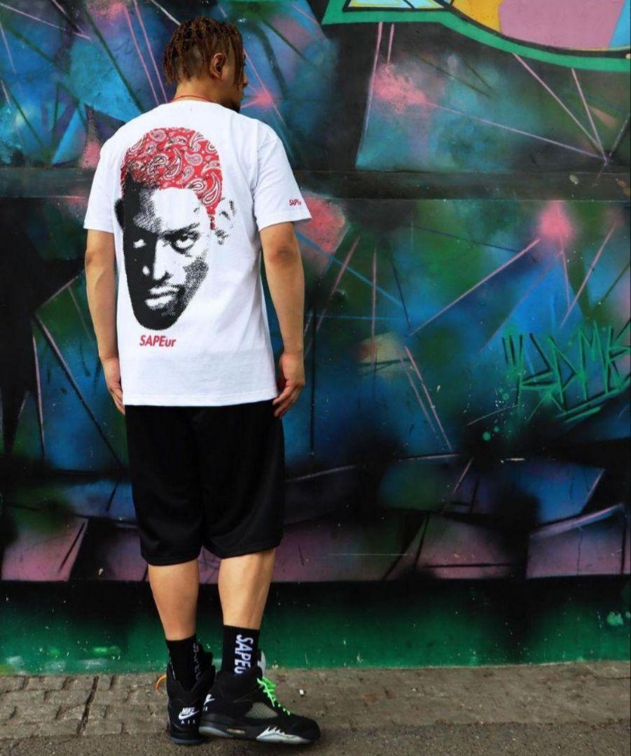 SAPEur 5周年 記念 Tシャツ ロッドマン ペイズリー Tee XXL