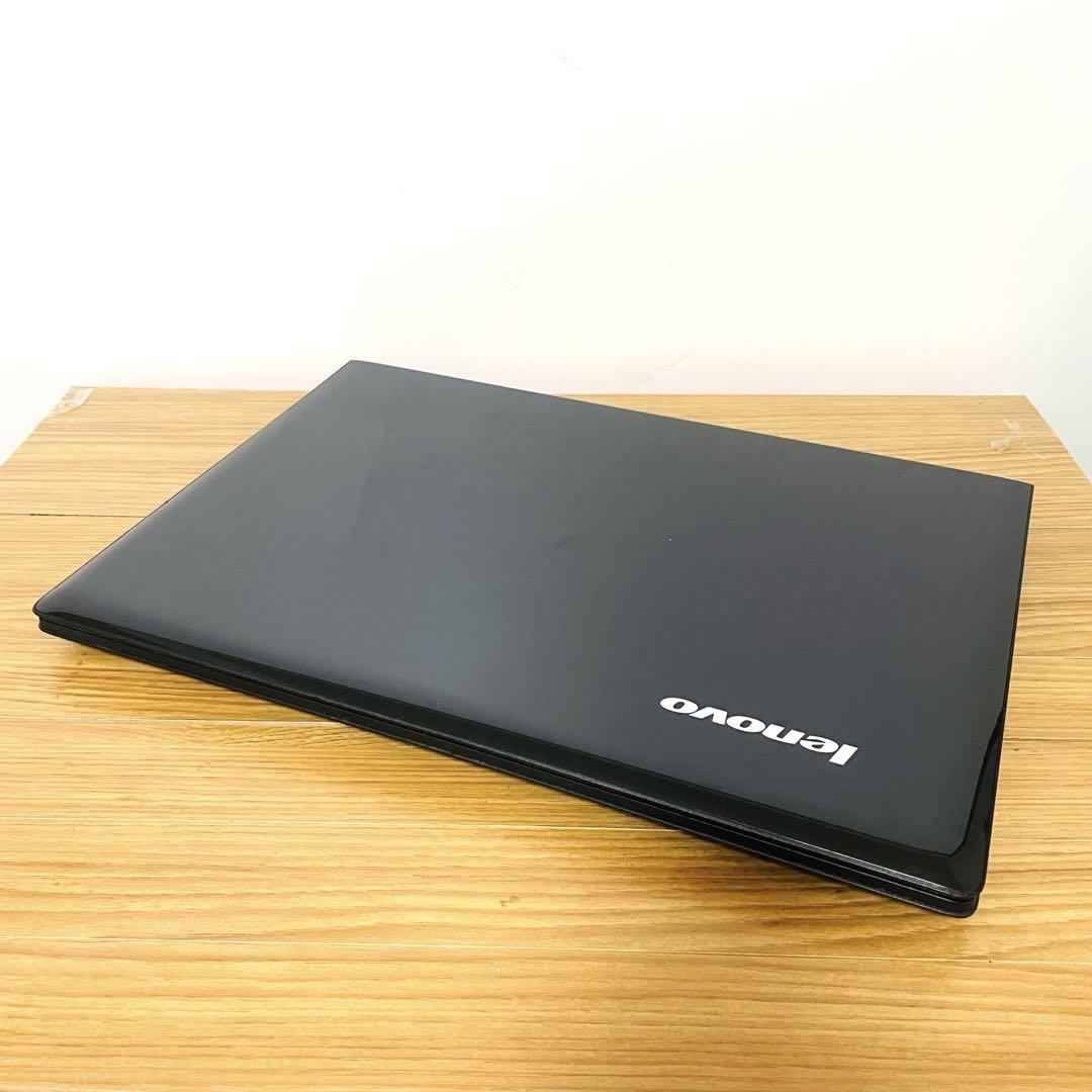 レノボブラックノートパソコンSSD メモリー8ギガwin11 オフィスDVD