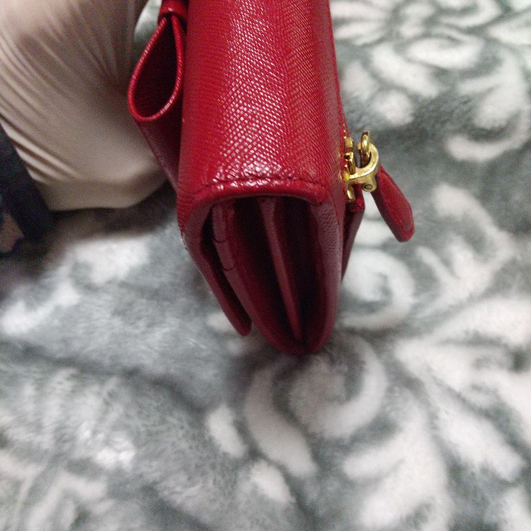 PRADA プラダ　サフィアーノ リボン付き 長財布レッド