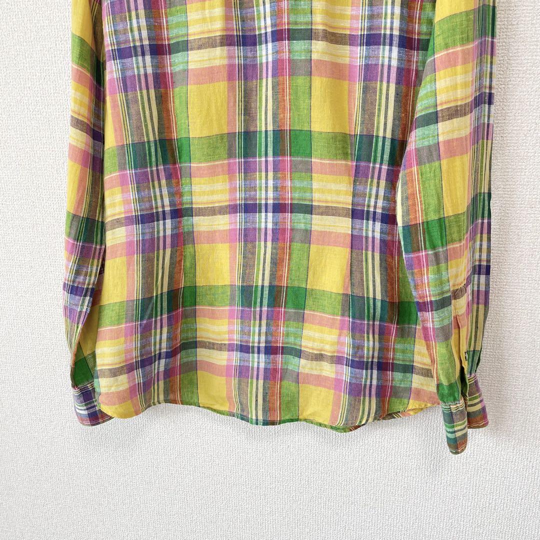巳の女　美品 ラルフローレン L/S リネン ウエスタンシャツ 11
