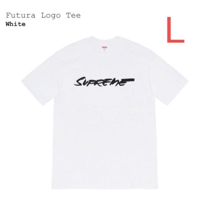 ロー【白L】Futura Logo Tee  SUPREME