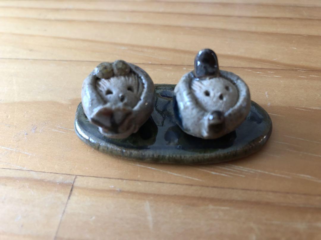 陶器 小粒つい雛＃\'魔除け・災い除け\'淑女お飾り