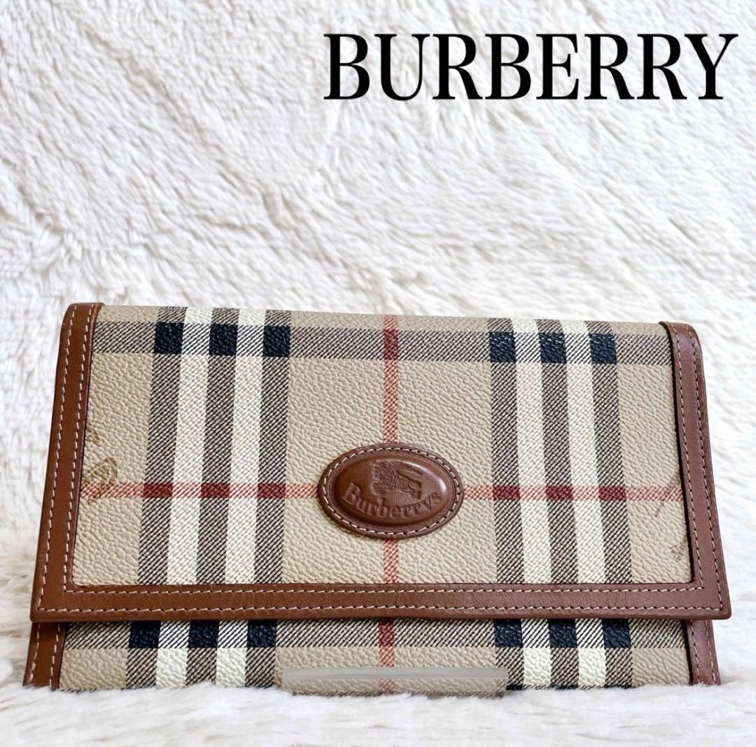 【微美品】　BURBERRY バーバリー 長財布 シャドーホース ノバチェック BURBERRY 長財布 ノバチェック シャドーホース ロゴ ブラック