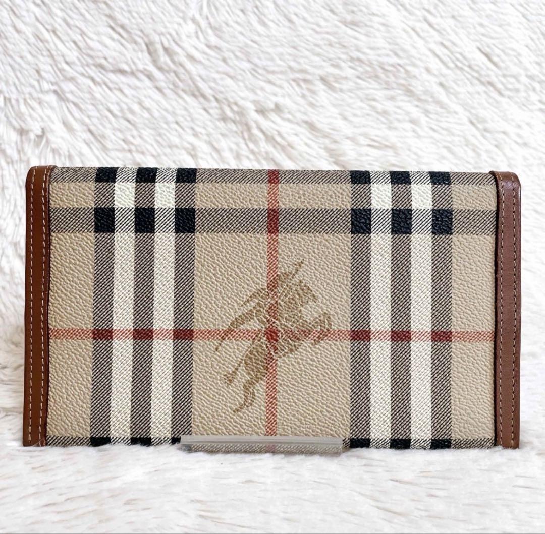 BURBERRY バーバリー 長財布 シャドーホース ノバチェック PVC バーバリー 長財布 ラウンドジップ ノバチェック PVC シャドーホース