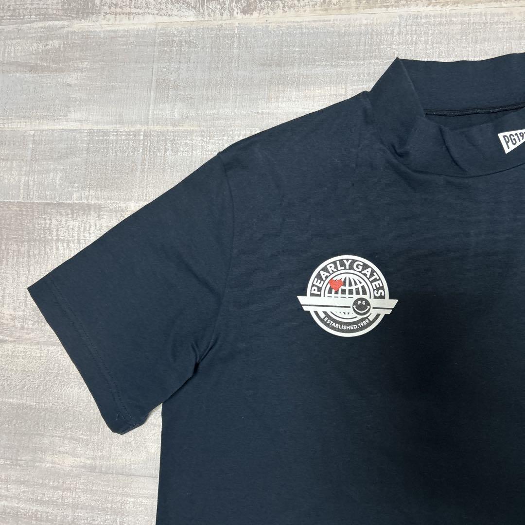 パーリーゲイツ★ブラック★薄手ストレッチモックネック【メンズ サイズ6（XL）】 パーリーゲイツ☆ブラック☆薄手ストレッチモックネック【メンズ