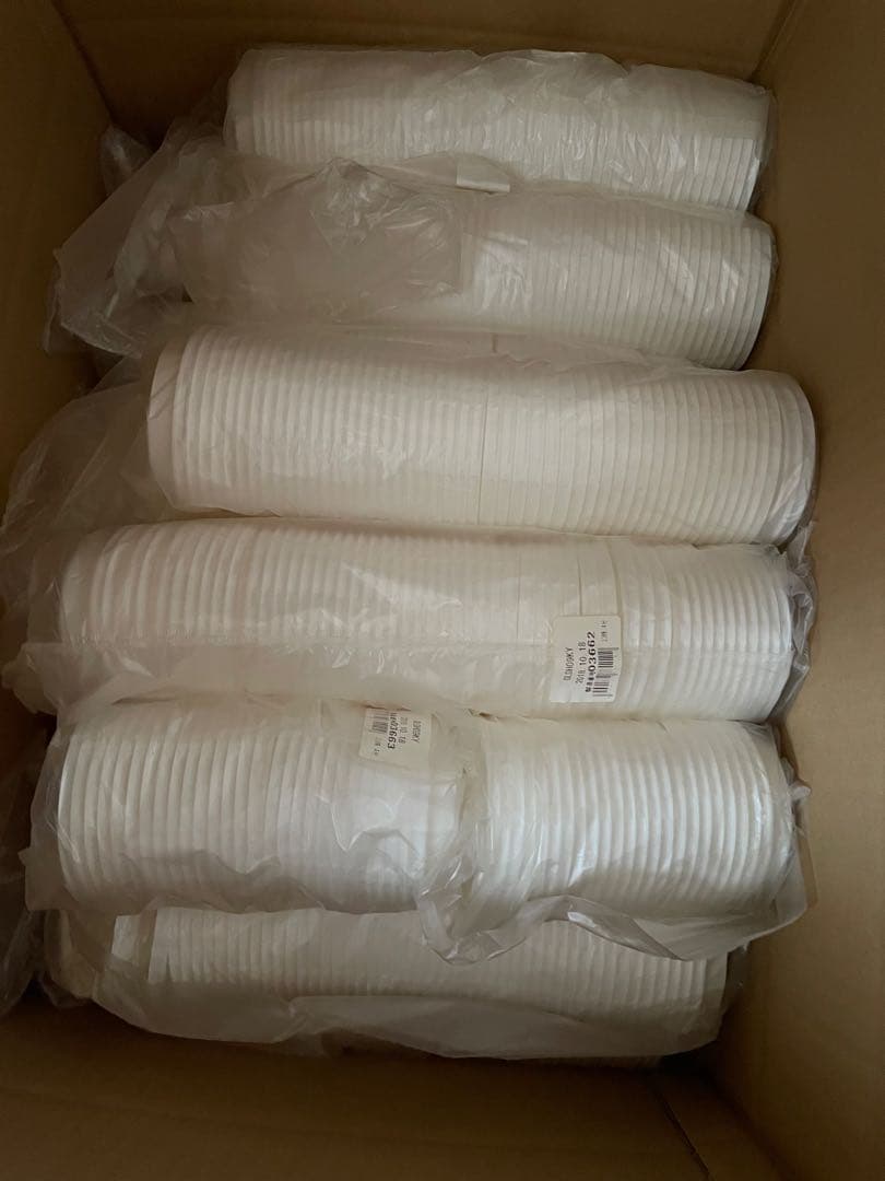 9オンス紙コップ 白ふた付き　750セット　耐熱性