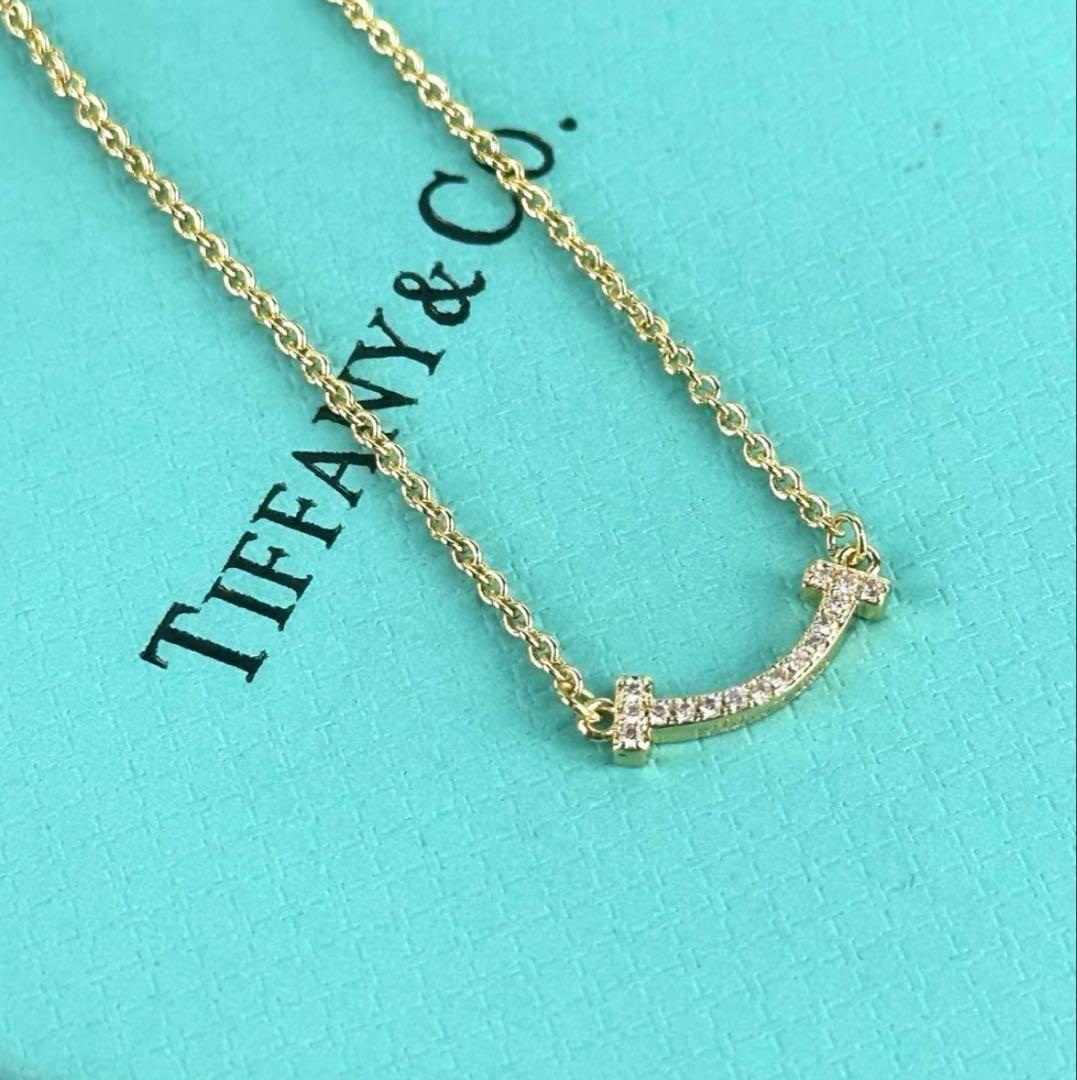 ティファニー TIFFANY&Co. Tスマイル ミニ ネックレス 18金 K18