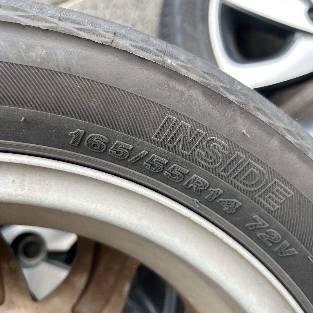 165/55R14 アルミホイールタイヤ①２本分送料込み
