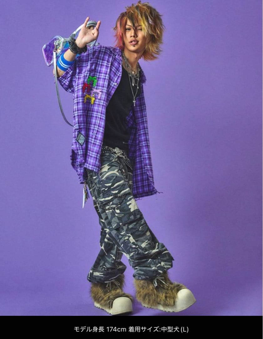 チャカパッチチェックシャツ