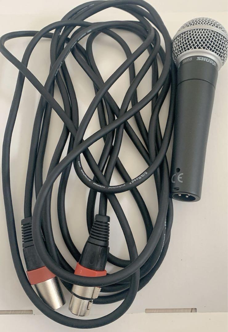 SHURE SM58-LCE 5Mマイクケーブル（XLRオス-メス）付き