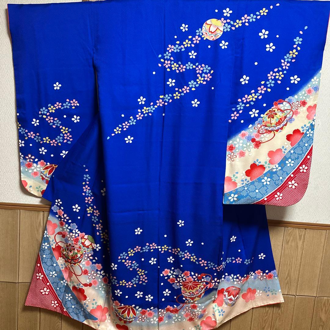 七五三 7歳 正絹着物 袋帯、長襦袢、草履バック、 小物フルセット 七五三 7歳 正絹着物 袋帯、長襦袢、草履バック、 小物フルセット