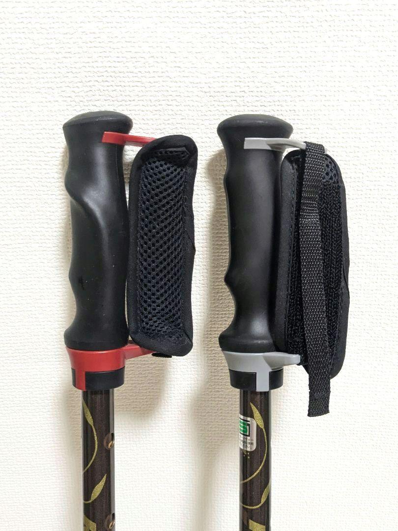SINANO あんしん2本杖 ウォーキング トレッキング ポール　ブラウン
