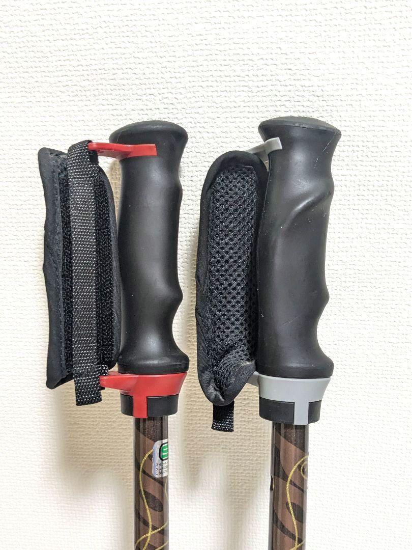 SINANO あんしん2本杖 ウォーキング トレッキング ポール　ブラウン