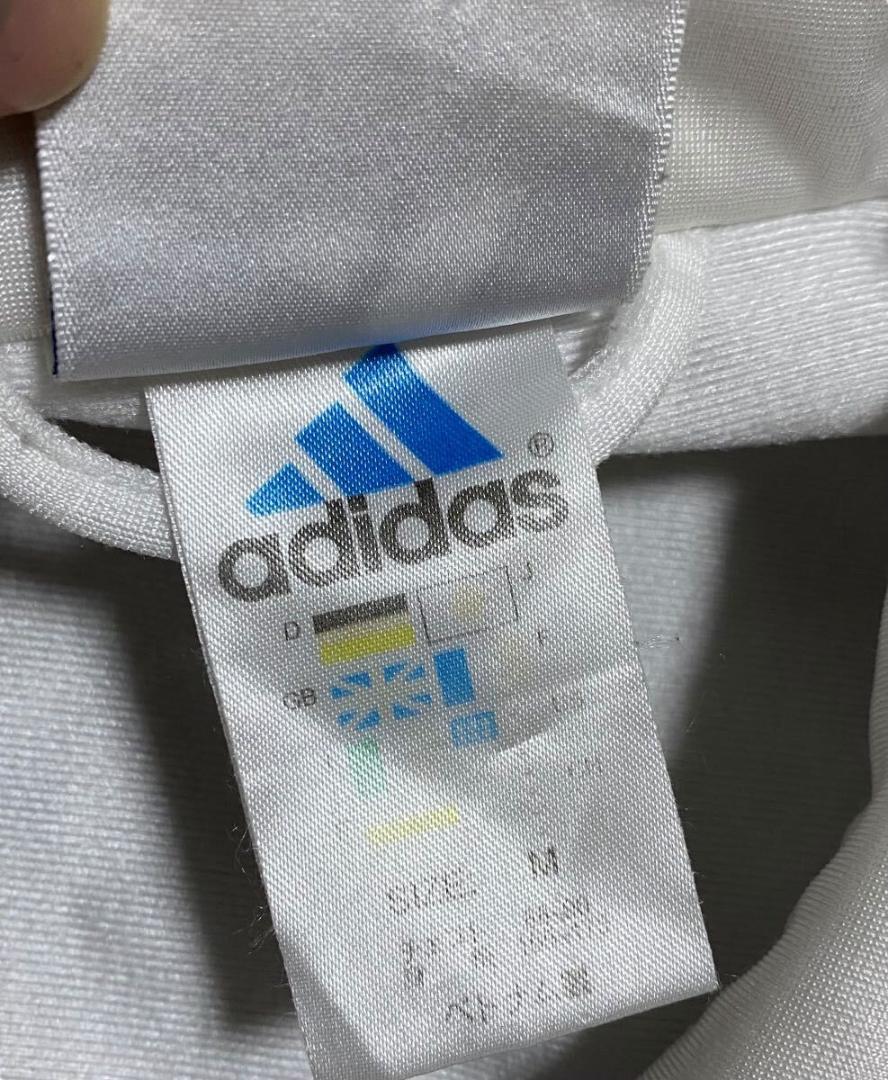 90s adidas アディダス トラックジャケット ジャージ 白/エンジ M