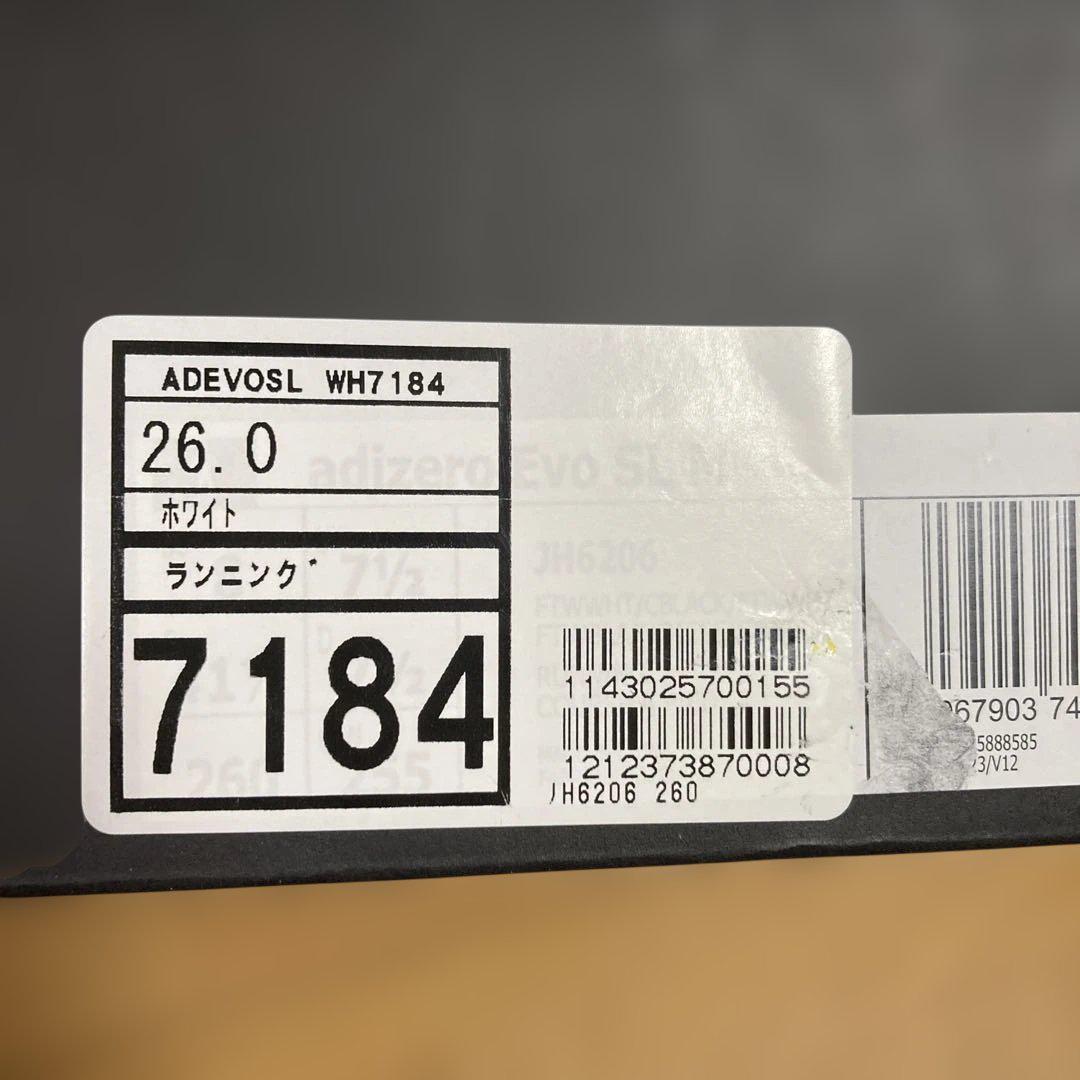 アディダス ADIZERO EVO SL 26cm adidas ADIZERO EVO SL アディゼロ エボ エスエル 26㎝ adidas
