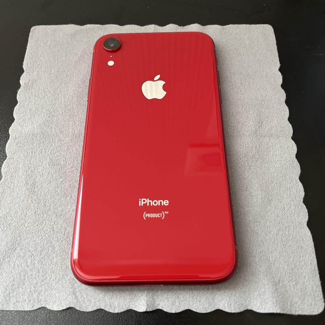 支払い済みで利用制限なしiPhone XR 64GB (PRODUCT)REDほぼ新品 バッテリー96％