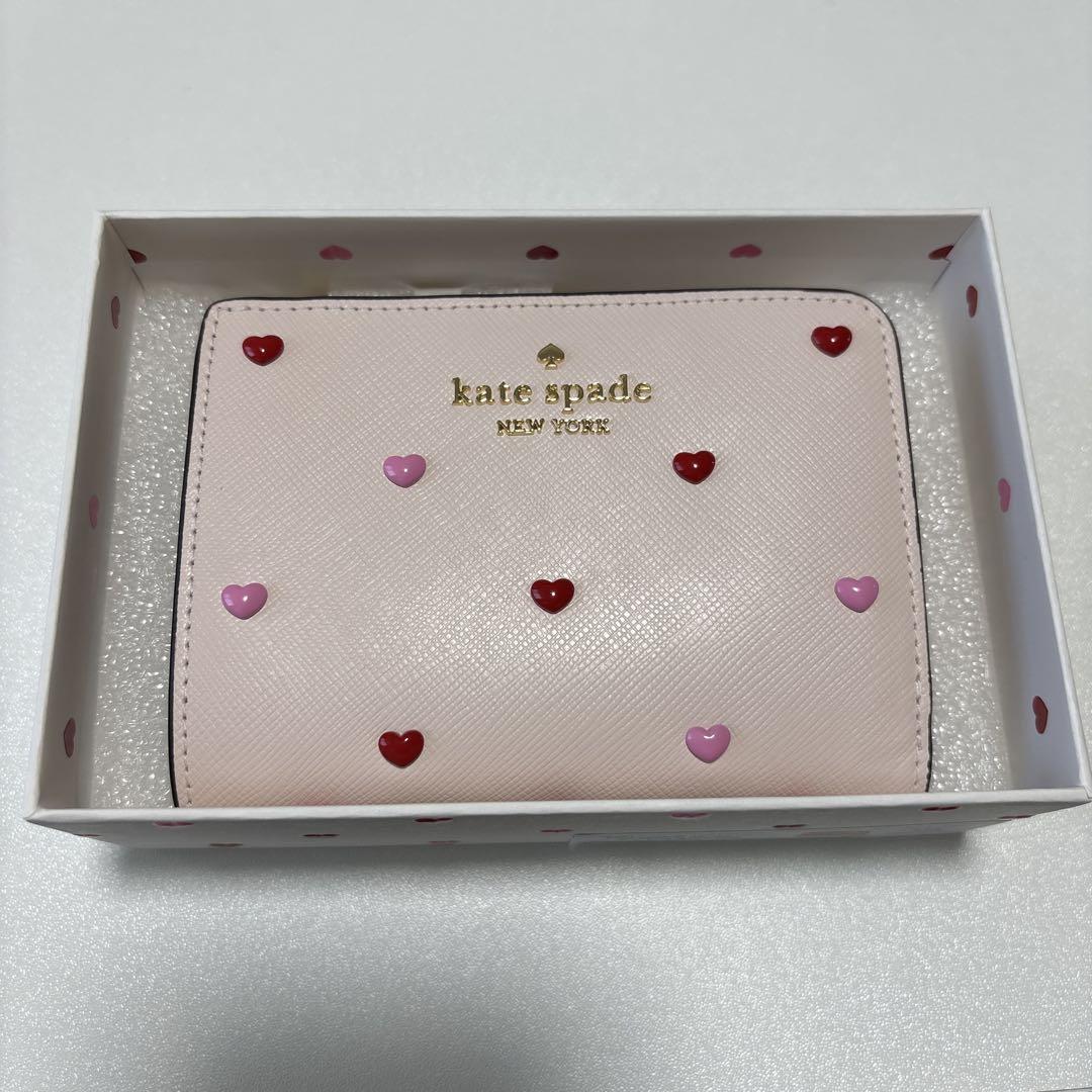 kate spade スモールハートスタッズ Lジップウォレット kate spade スモールハートスタッズ Lジップウォレット