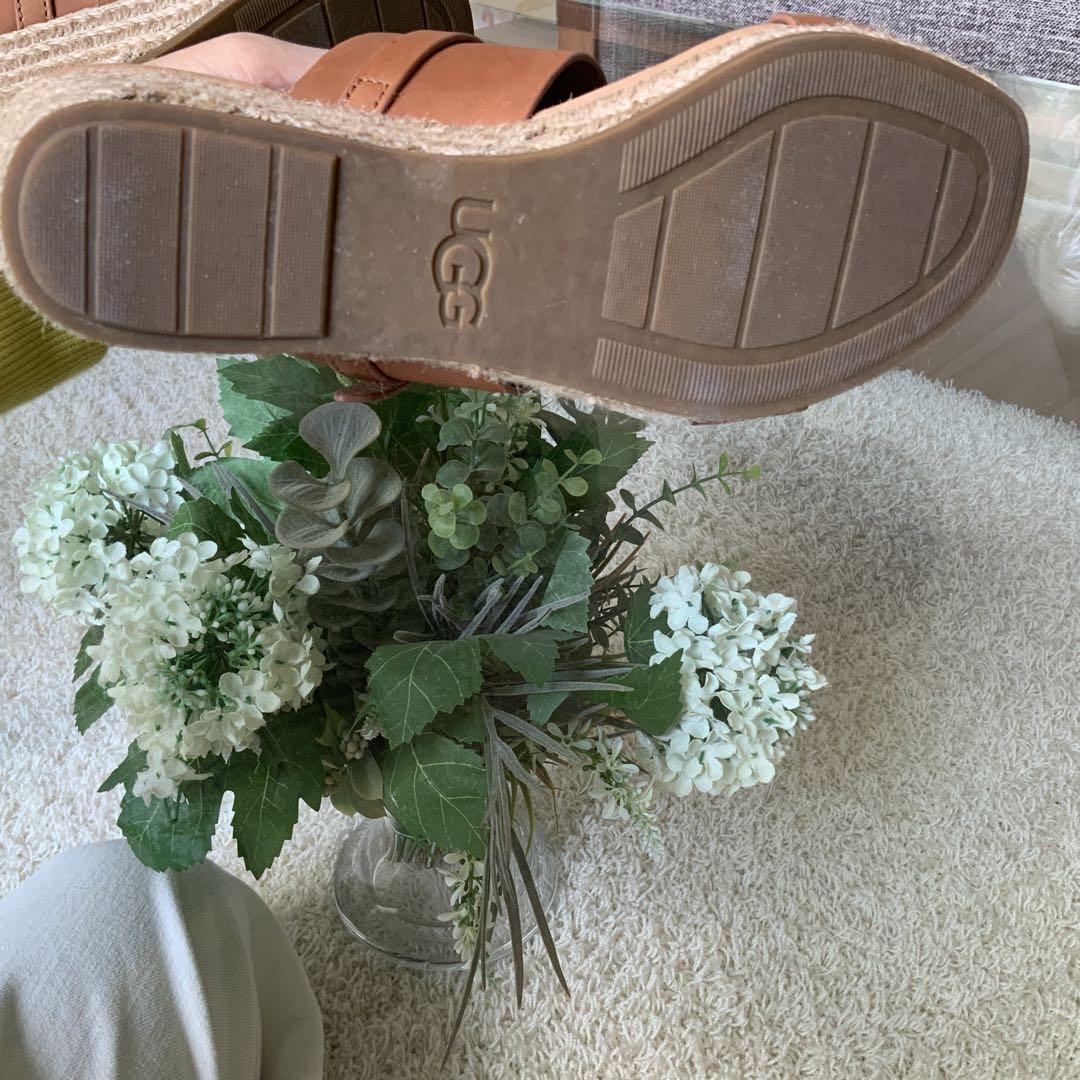 UGG アグ サンダル 本革 ウェッジソール キャメル サイズ22cm