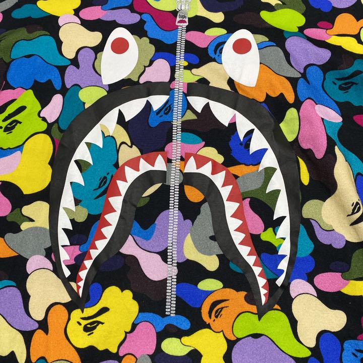 APE BAPE KAWS MULTI CAMO ロンt Tシャツ shark