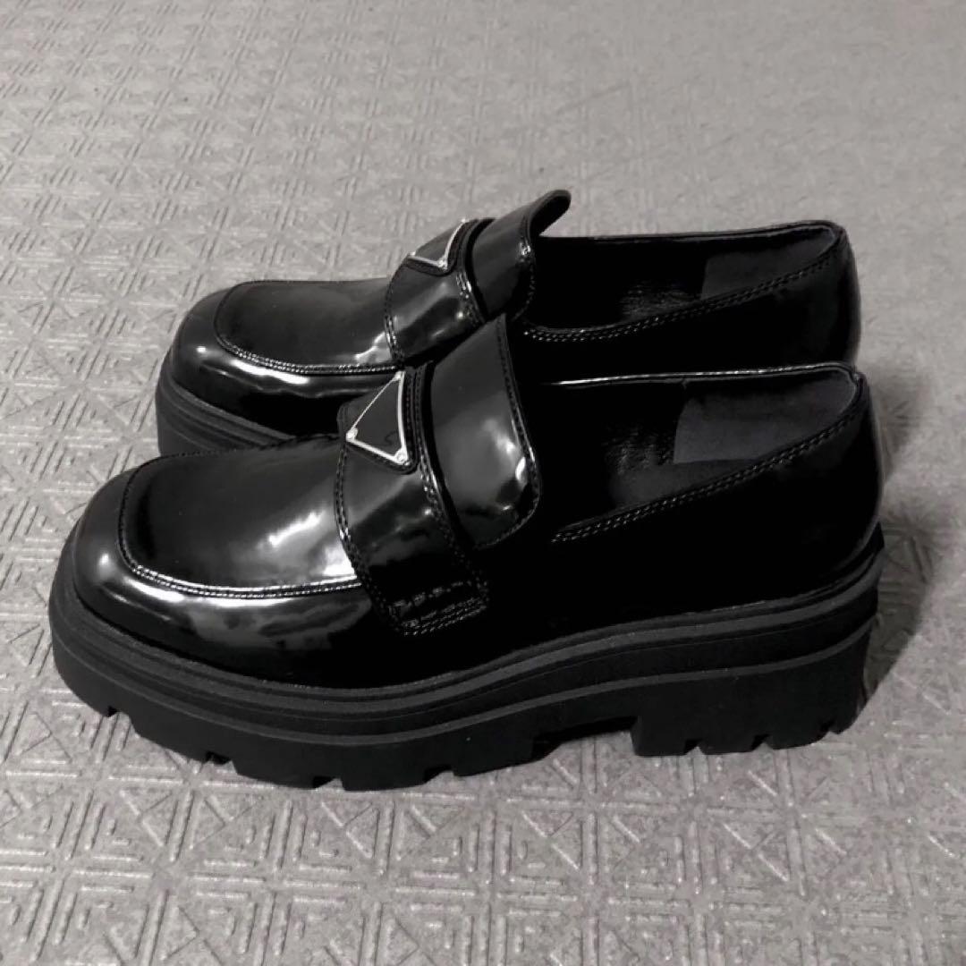R&E トラックソールプレートローファー ブラック