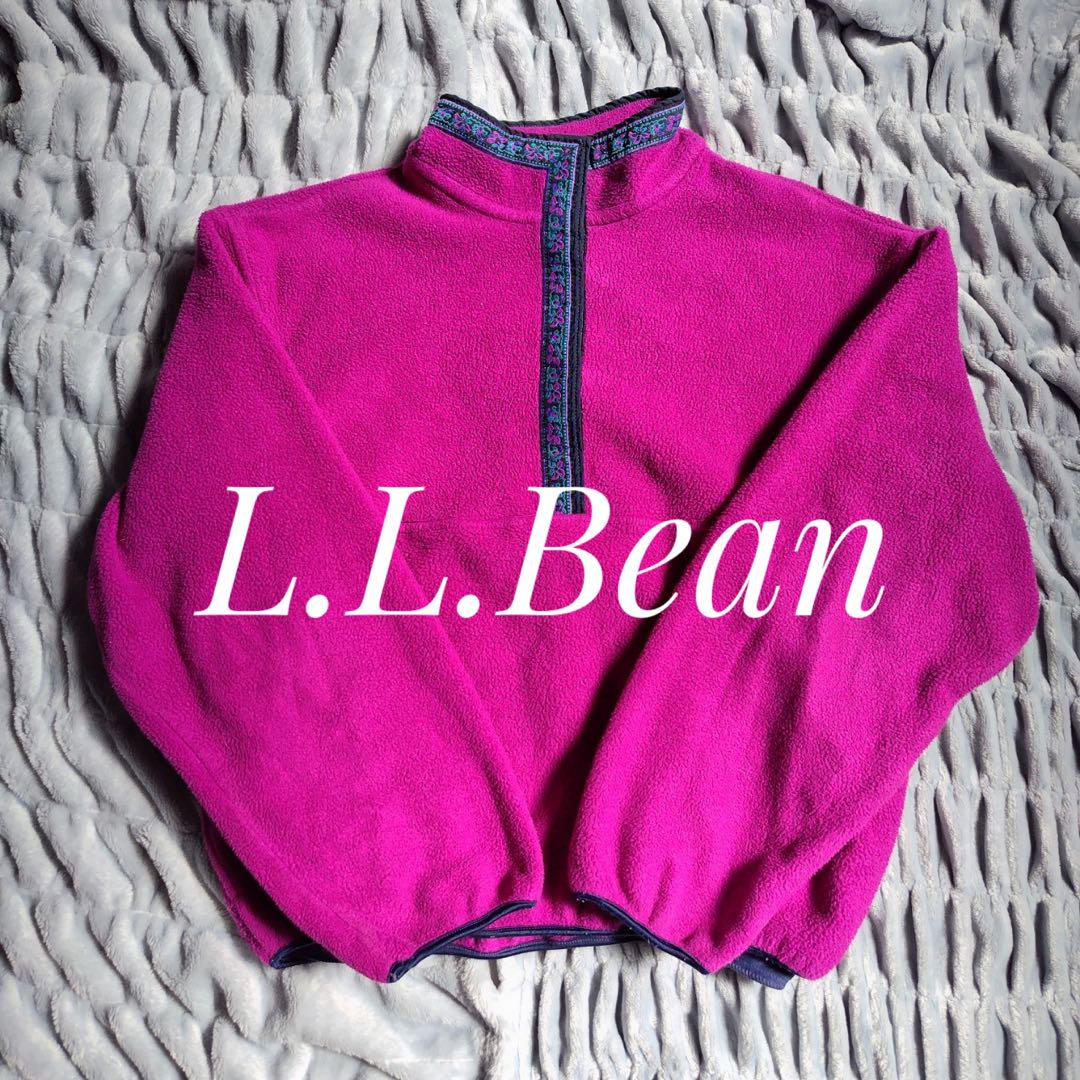 L.L.Bean 80\'s フリースプルオーバー ヴィンテージ パープル