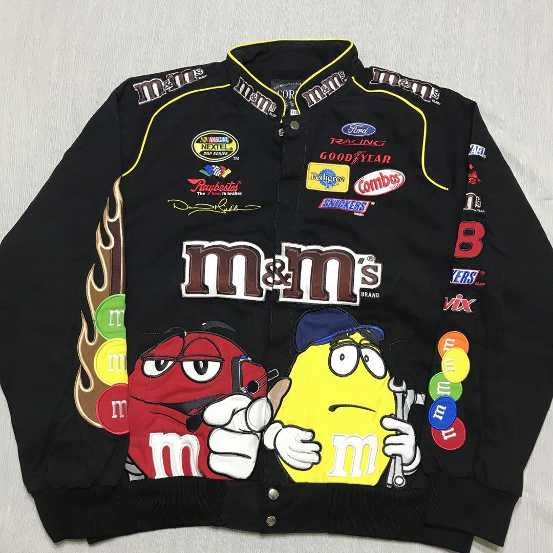 m&m's エムアンドエムズ レーシングジャケット XXL NASCAR 刺繍