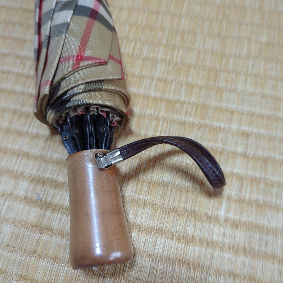 バーバリー・折りたたみ雨傘