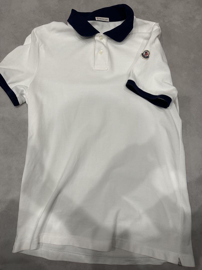 MONCLER ポロシャツ ホワイト/ネイビー