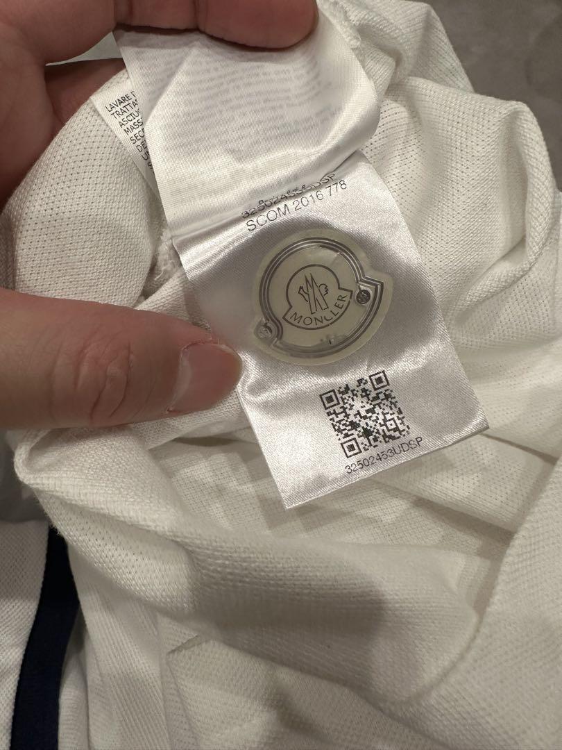 MONCLER ポロシャツ ホワイト/ネイビー