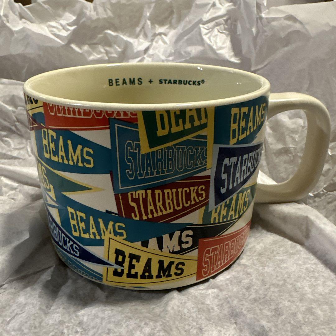 Starbucks BEAMS セラミックマグ 355ml ベージュ - メルカリ