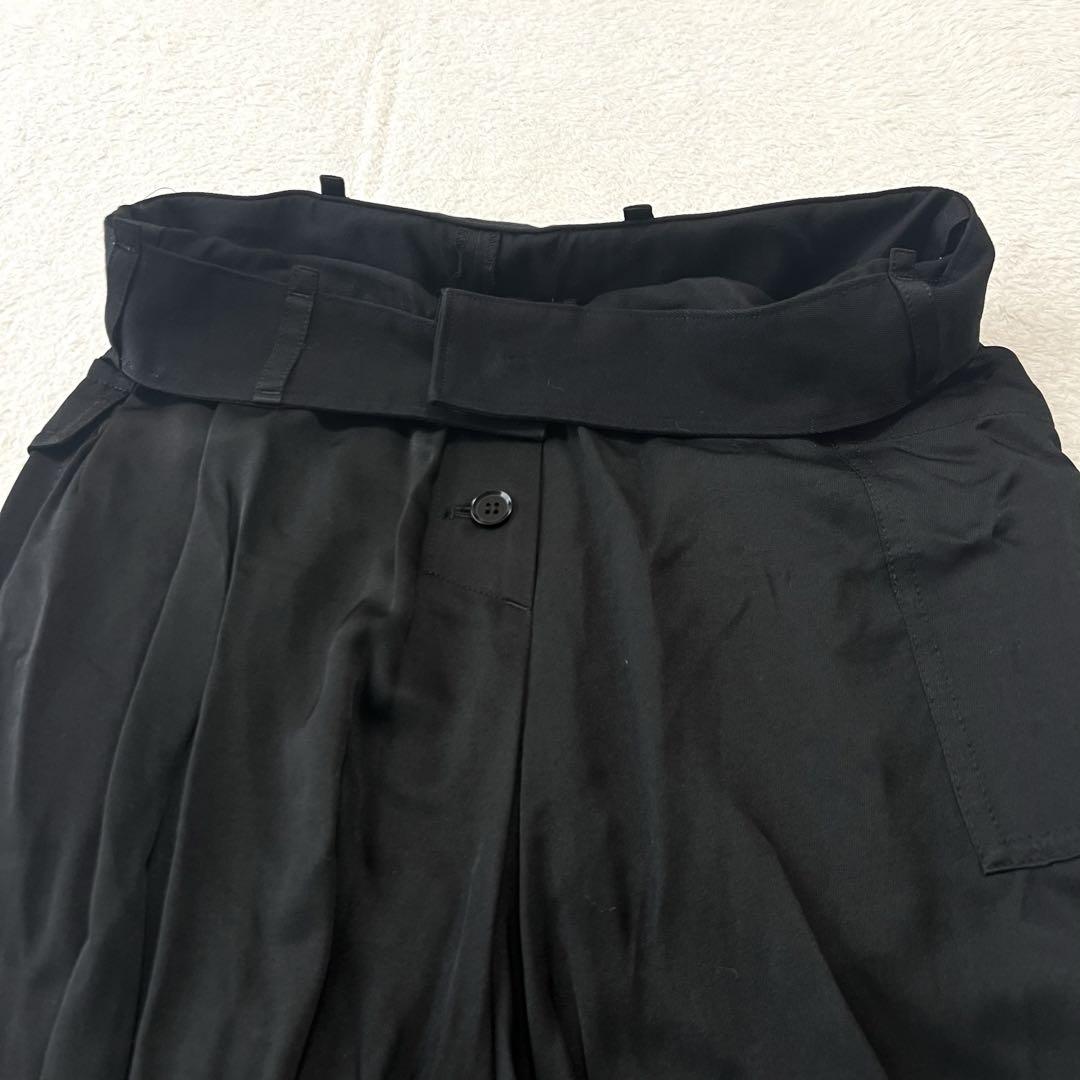 美品 Y’s ワイズ デザイナーズ アシンメトリースカパン ブラック