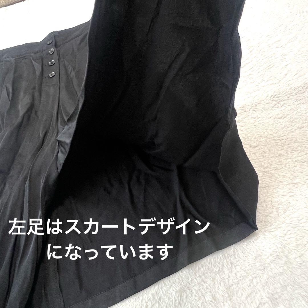 美品 Y’s ワイズ デザイナーズ アシンメトリースカパン ブラック