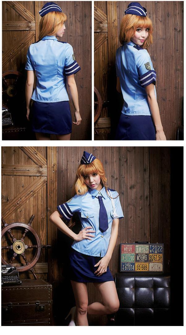 ポリス コスプレ ハロウィン レディース セクシー ミニスカート Mサイズ