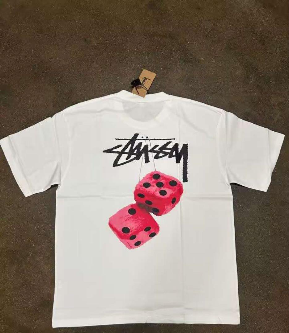肌触りがいい サイコロデザイン Stussy Tシャツ メルカリ - L ホワイト トップス