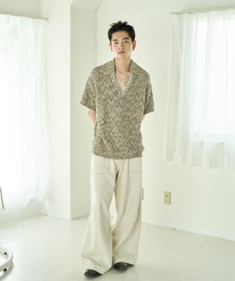 パンツ 24SS Camphor wood wide baggy nep jeans