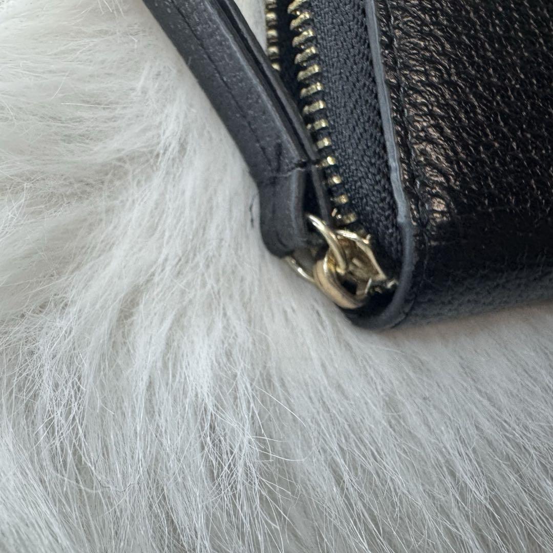 GUCCI グッチ 長財布 ラウンドファスナー GGマーモント レザー　中古